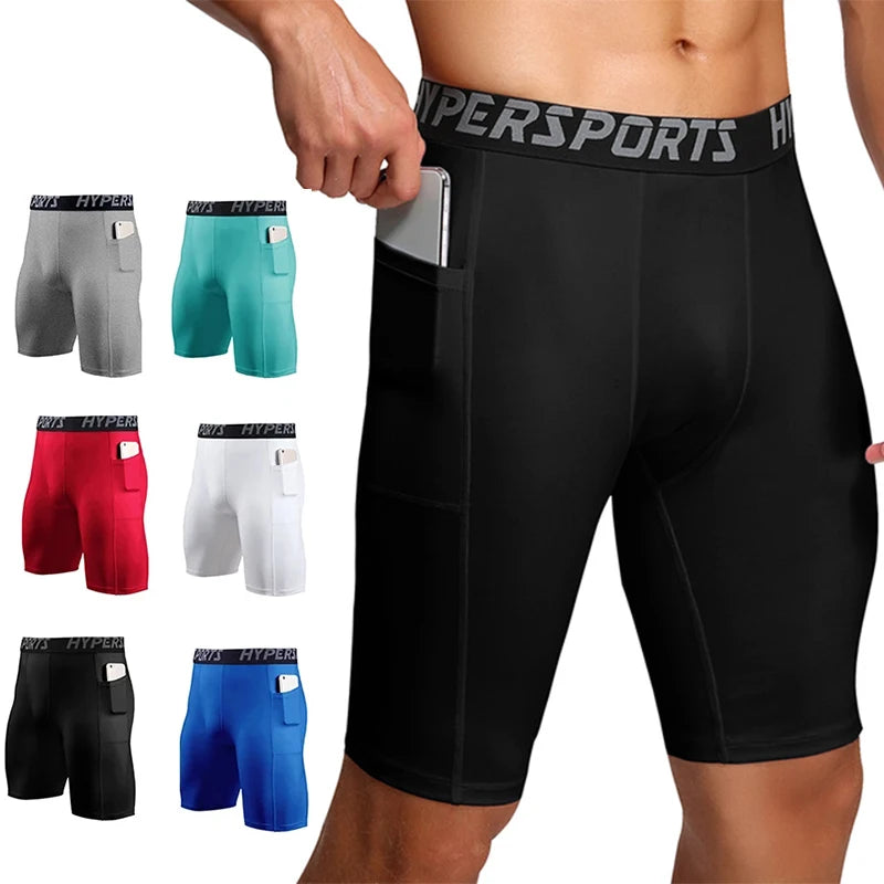 2025 Compression Shorts Men Summer Sportswear Training Tights Gym Fitness Leggings Short Pants Sport Bottoms Running Shorts Men